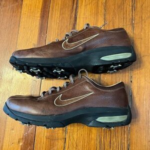 Nike Sport Performance‎ Golf Shoes Men's Size 10 Brown Leather 307414-222